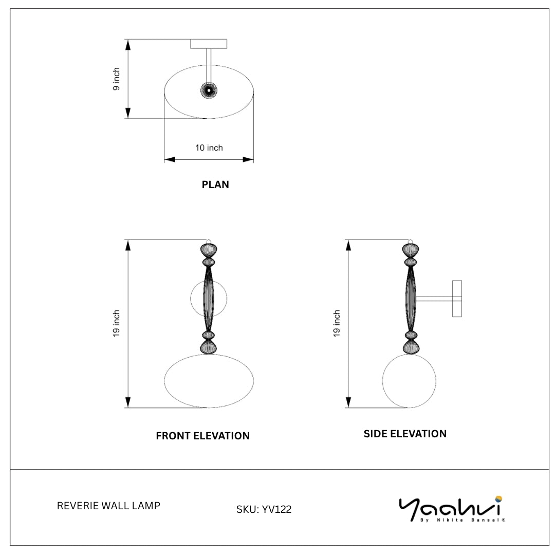 Buy Yaahvi by Nikita Bansal Reverie Wall Lamp - Contemporary & Handcrafted Wall Lamps Online India