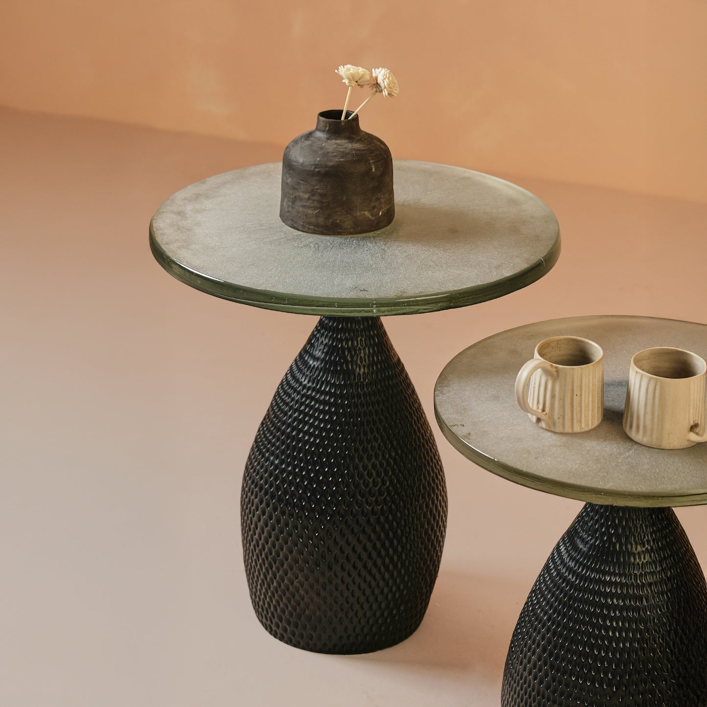 Bella Black Repoussed Table Large