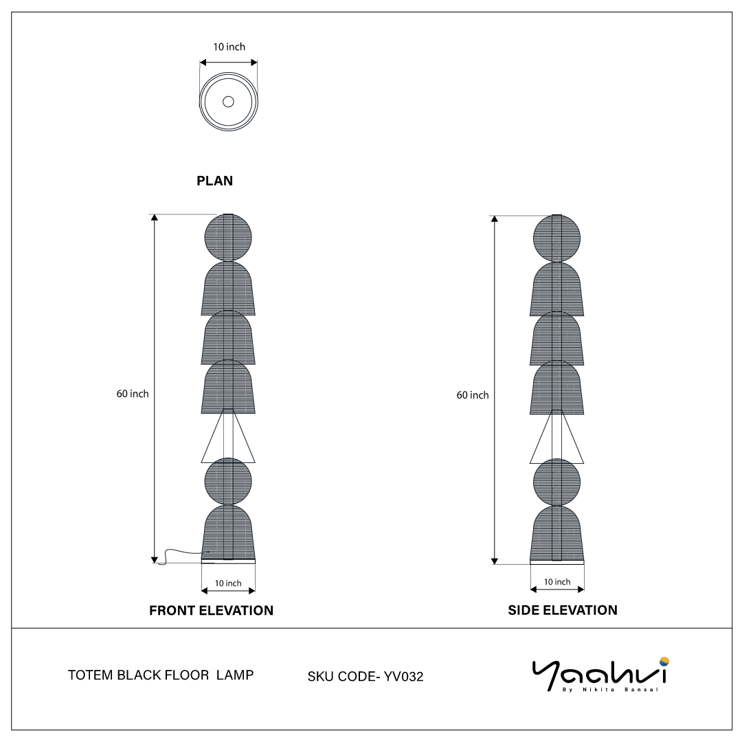 Totem Black Floor Lamp