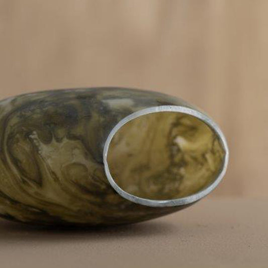 Buy Yaahvi by Nikita Bansal Bella Green Vase - Contemporary & Handcrafted Table Decor Online India