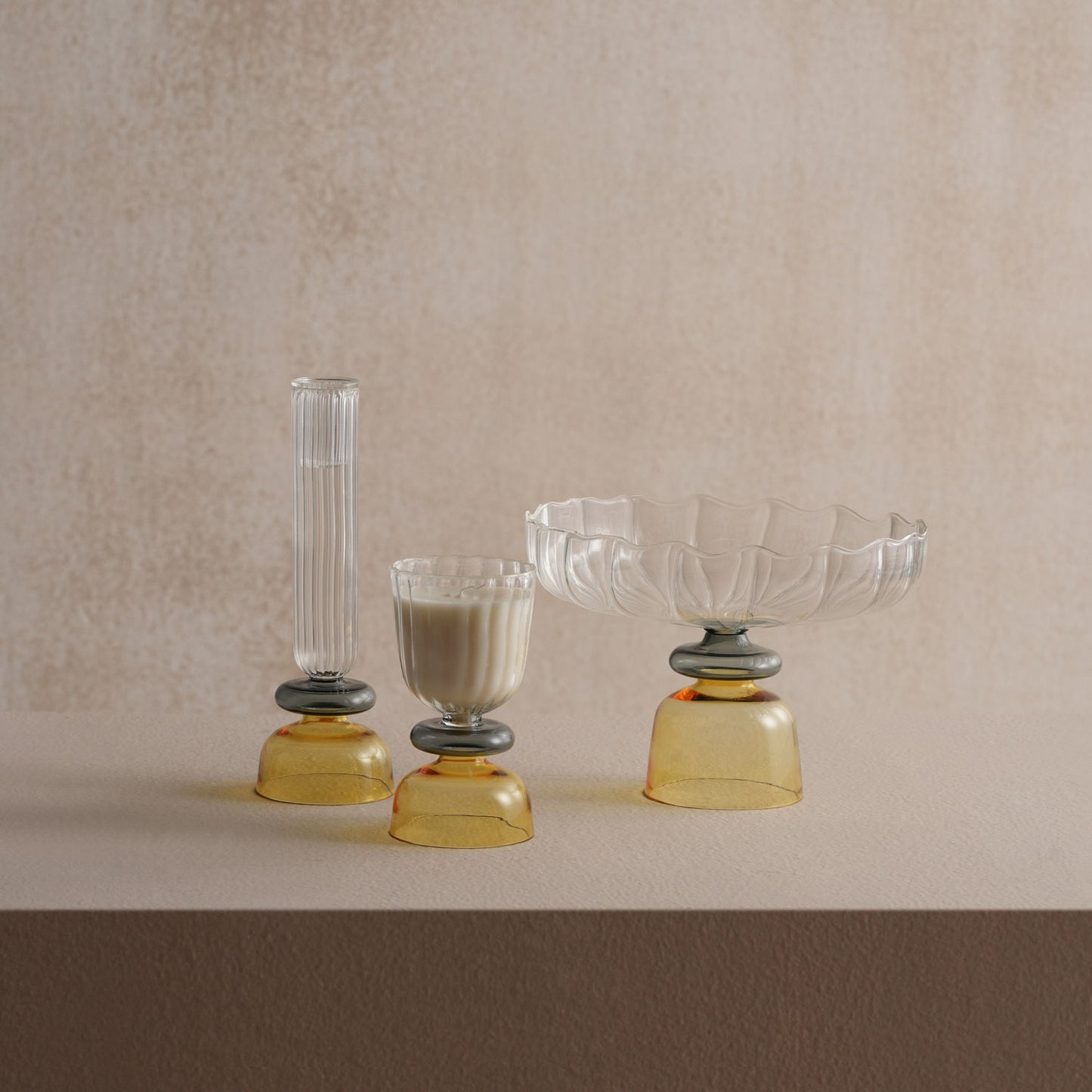 Varshini Yellow Candle Holder