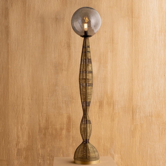 Buy Yaahvi by Nikita Bansal Dawn Golden Black Floor Lamp - Contemporary & Handcrafted Floor Lamps Online India