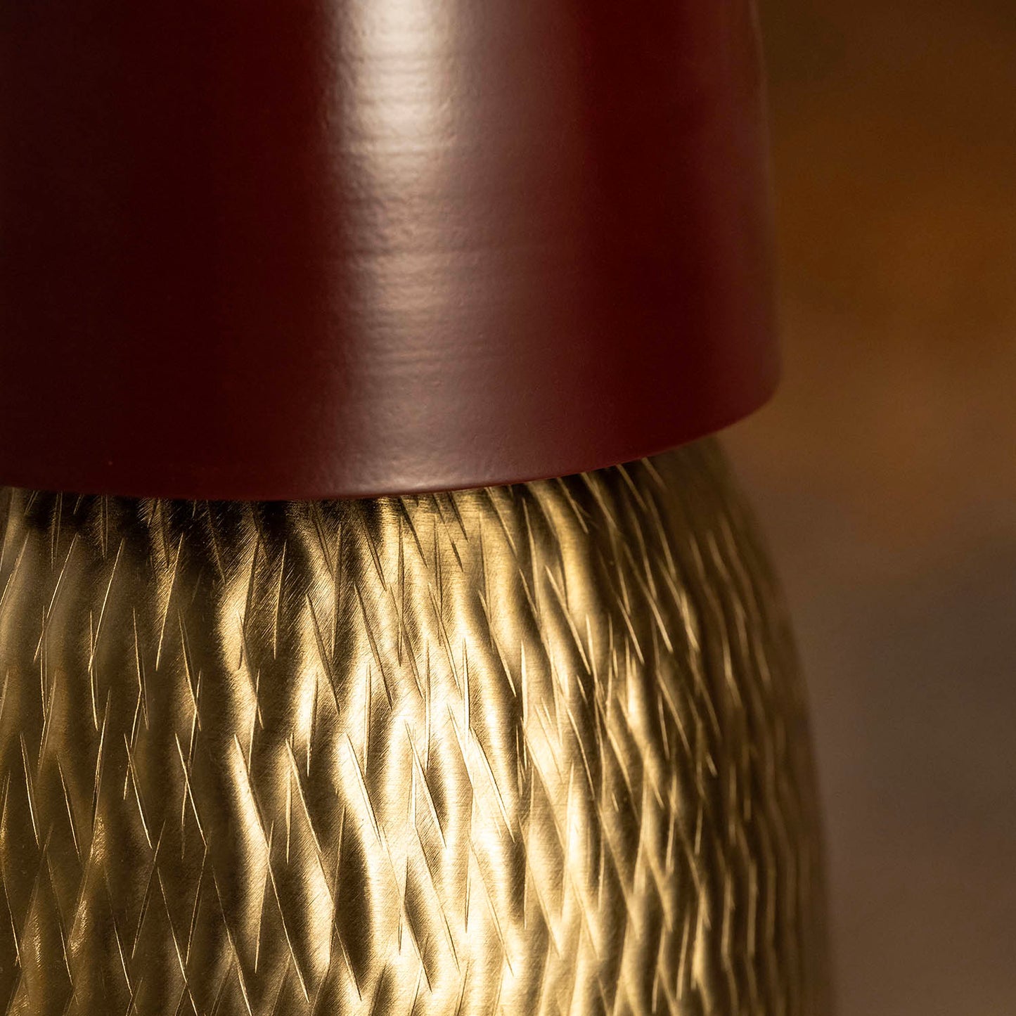 Totem Burgundy Embossed Hanging Lamp