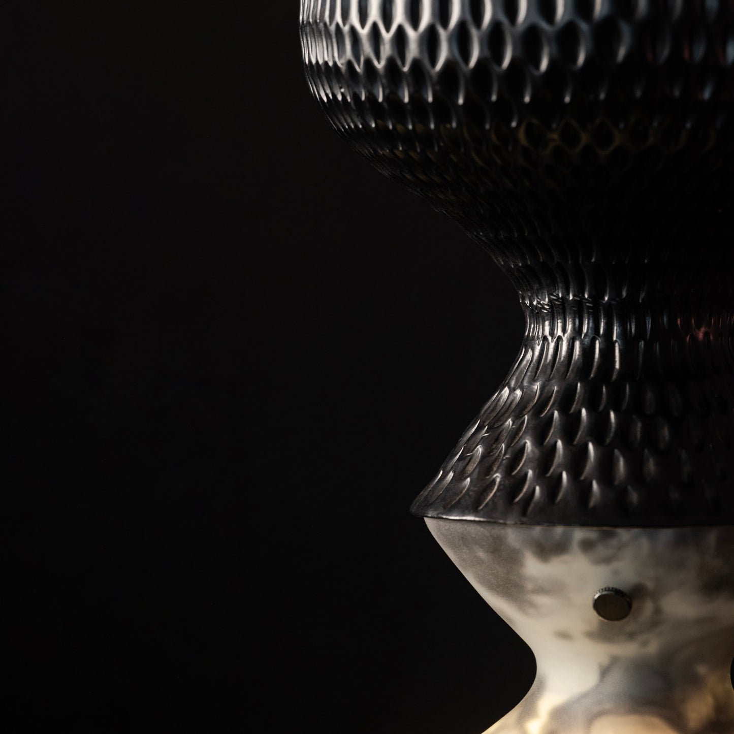 Bella Black Repoussed Hanging Lamp