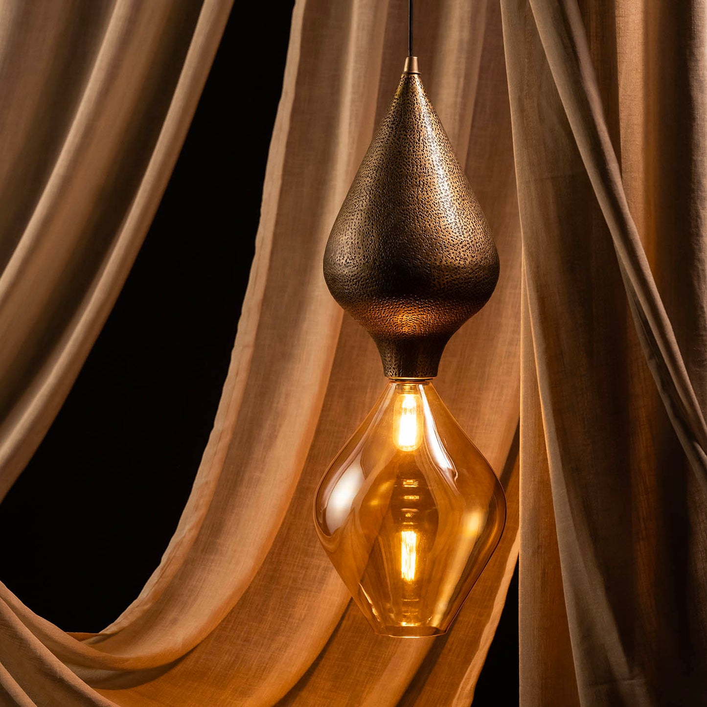 Twilight Hammered Hanging Lamp