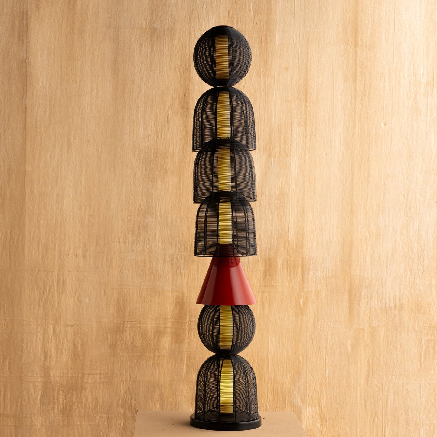 Buy Yaahvi by Nikita Bansal Totem Black Floor Lamp - Contemporary & Handcrafted Floor Lamps Online India