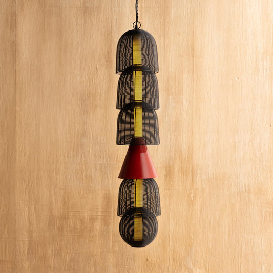 Buy Yaahvi by Nikita Bansal Totem Black Hanging Lamp - Contemporary & Handcrafted Hanging Lamps Online India