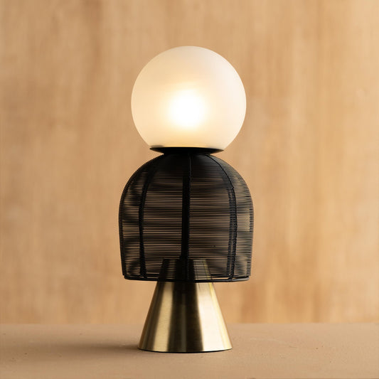 Buy Yaahvi by Nikita Bansal Totem Black Table Lamp - Contemporary & Handcrafted Table Lamps Online India