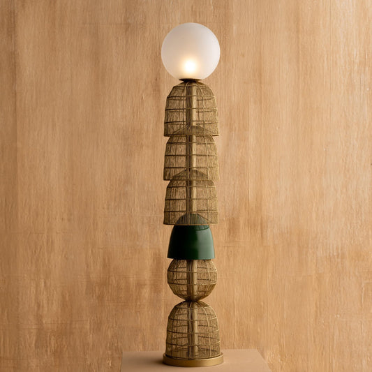 Buy Yaahvi by Nikita Bansal Totem Gold Floor Lamp - Contemporary & Handcrafted Floor Lamps Online India