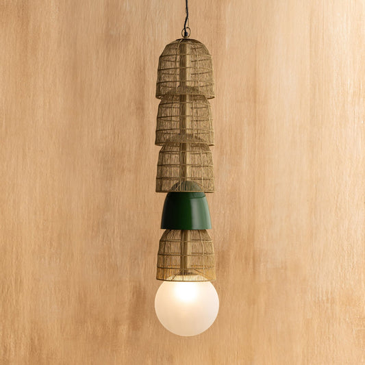 Buy Yaahvi by Nikita Bansal Totem Gold Hanging Lamp - Contemporary & Handcrafted Hanging Lamps Online India