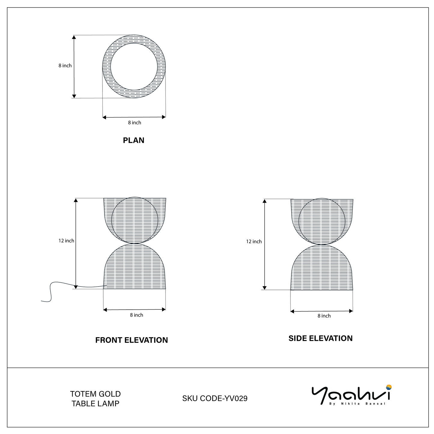 Totem Gold Table Lamp