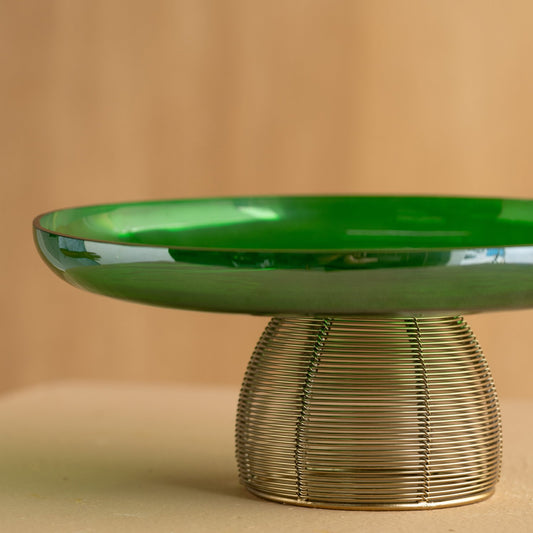 Buy Yaahvi by Nikita Bansal Urja Green Tray - Contemporary & Handcrafted Table Decor Online India