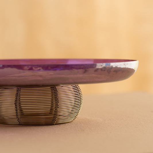 Buy Yaahvi by Nikita Bansal Urja Purple Tray - Contemporary & Handcrafted Table Decor Online India