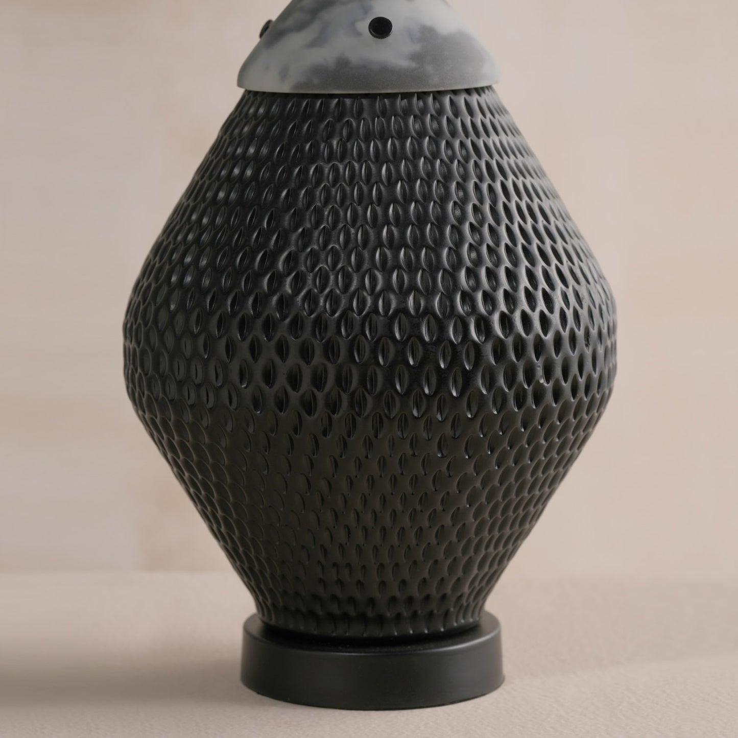 Bella Black Repoussed Table Lamp