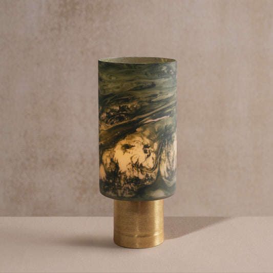 Bella Green Cylindrical Table lamp