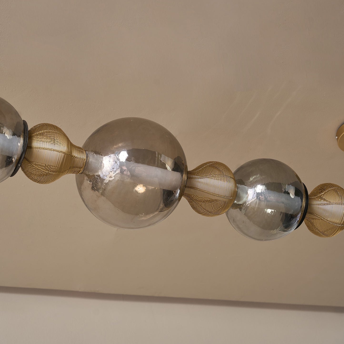 Buy Yaahvi by Nikita Bansal Dawn Gold Horizontal Chandelier - Contemporary & Handcrafted Chandelier Online India