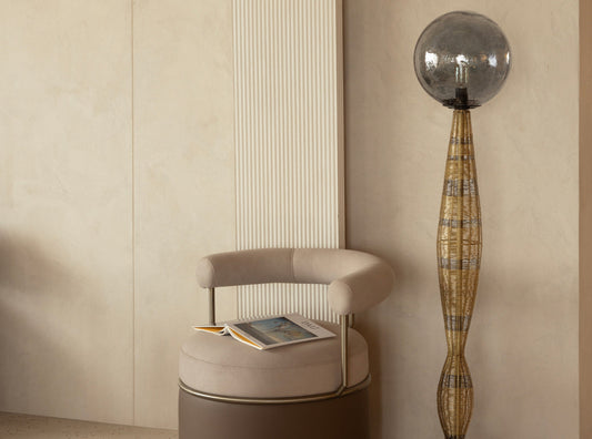 Notto Floor Lamp enhances your home office with sleek design and functional elegance.