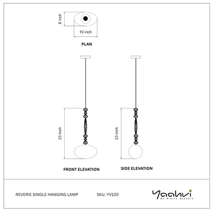Buy Yaahvi by Nikita Bansal Reverie Single Hanging Lamp - Contemporary & Handcrafted Hanging Lamps Online India