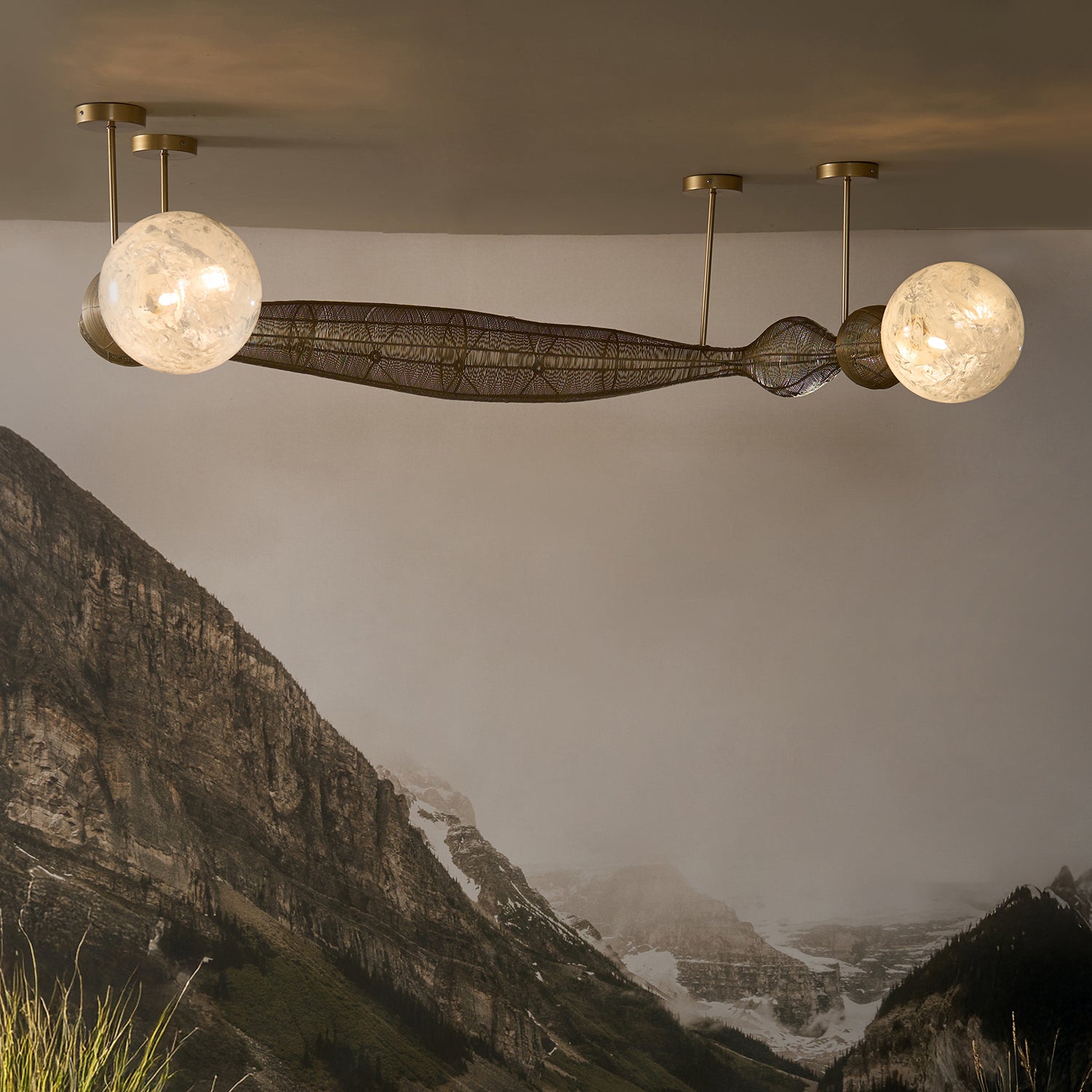 Buy Yaahvi by Nikita Bansal Dawn Arc Chandelier - Contemporary & Handcrafted Chandelier Online India