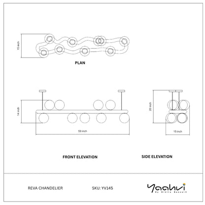 Buy Yaahvi by Nikita Bansal Reva Chandelier - Contemporary & Handcrafted Chandelier Online India