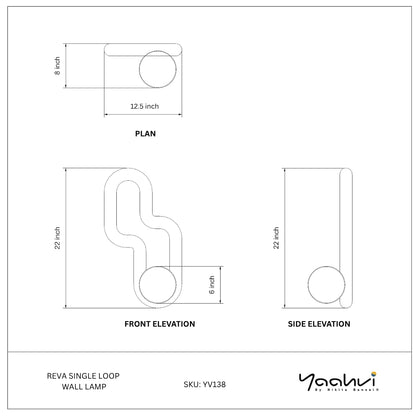 Buy Yaahvi by Nikita Bansal Reva Single Loop Wall Lamp - Contemporary & Handcrafted Wall Lamps Online India