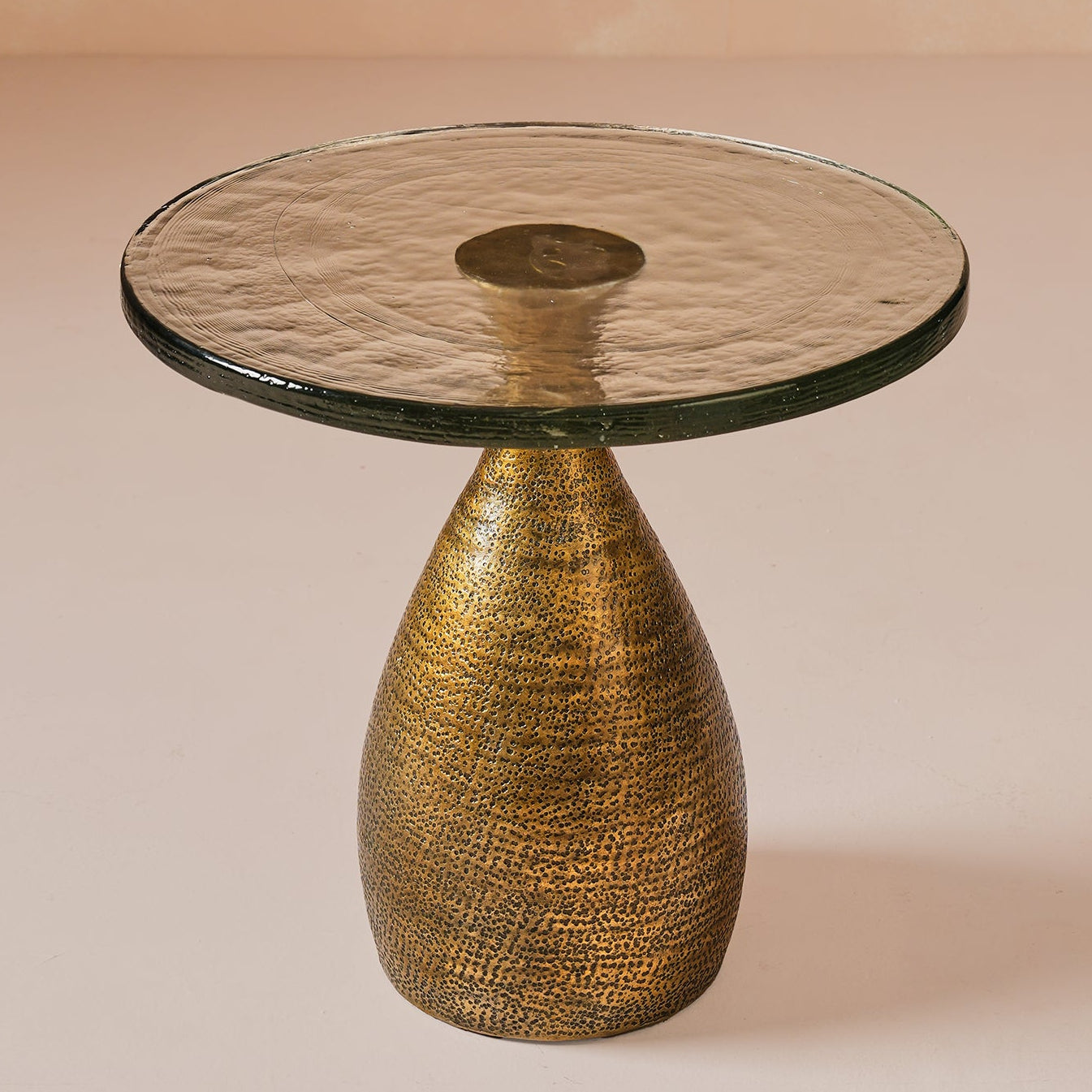Alba Gold Hammered Table Large