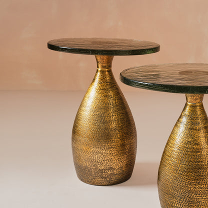 Alba Gold Hammered Table Small