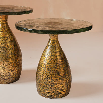 Alba Gold Hammered Table Large