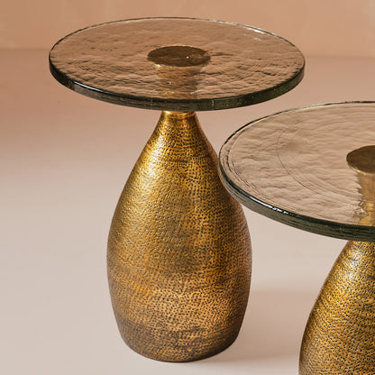 Alba Gold Hammered Table Small