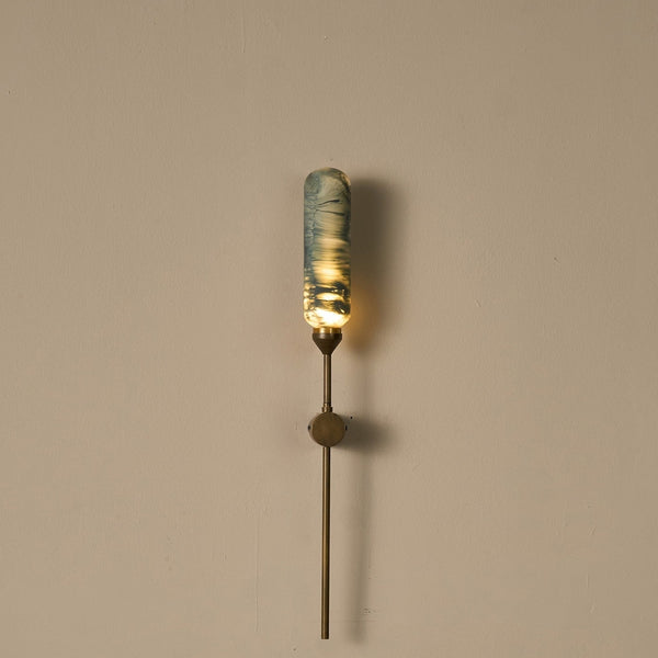 Kinara Oblong Outdoor Wall Lamp Gold and Green