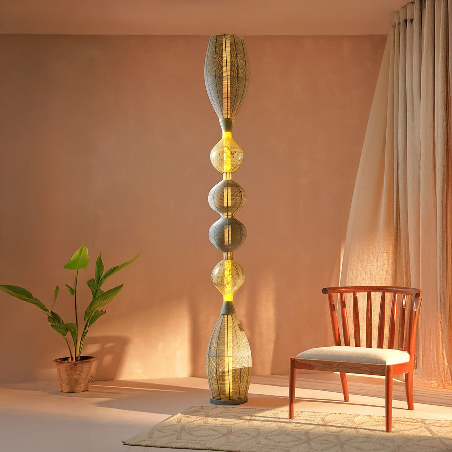 Notto White Column Floor Lamp