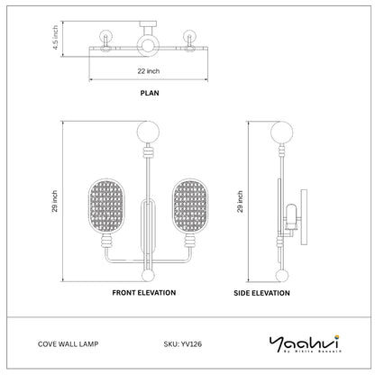 Buy Yaahvi by Nikita Bansal Cove Wall Lamp - Contemporary & Handcrafted Wall Lamps Online India