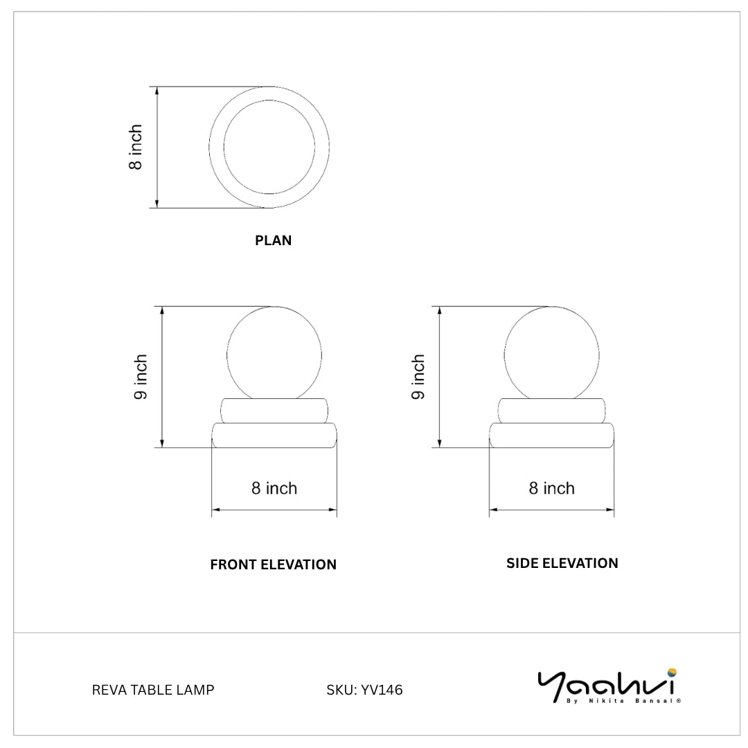 Buy Yaahvi by Nikita Bansal Reva Table Lamp - Contemporary & Handcrafted Table Lamps Online India