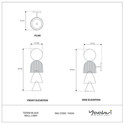 Totem Black Wall Lamp