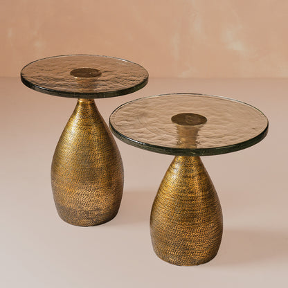 Alba Gold Hammered Table Large