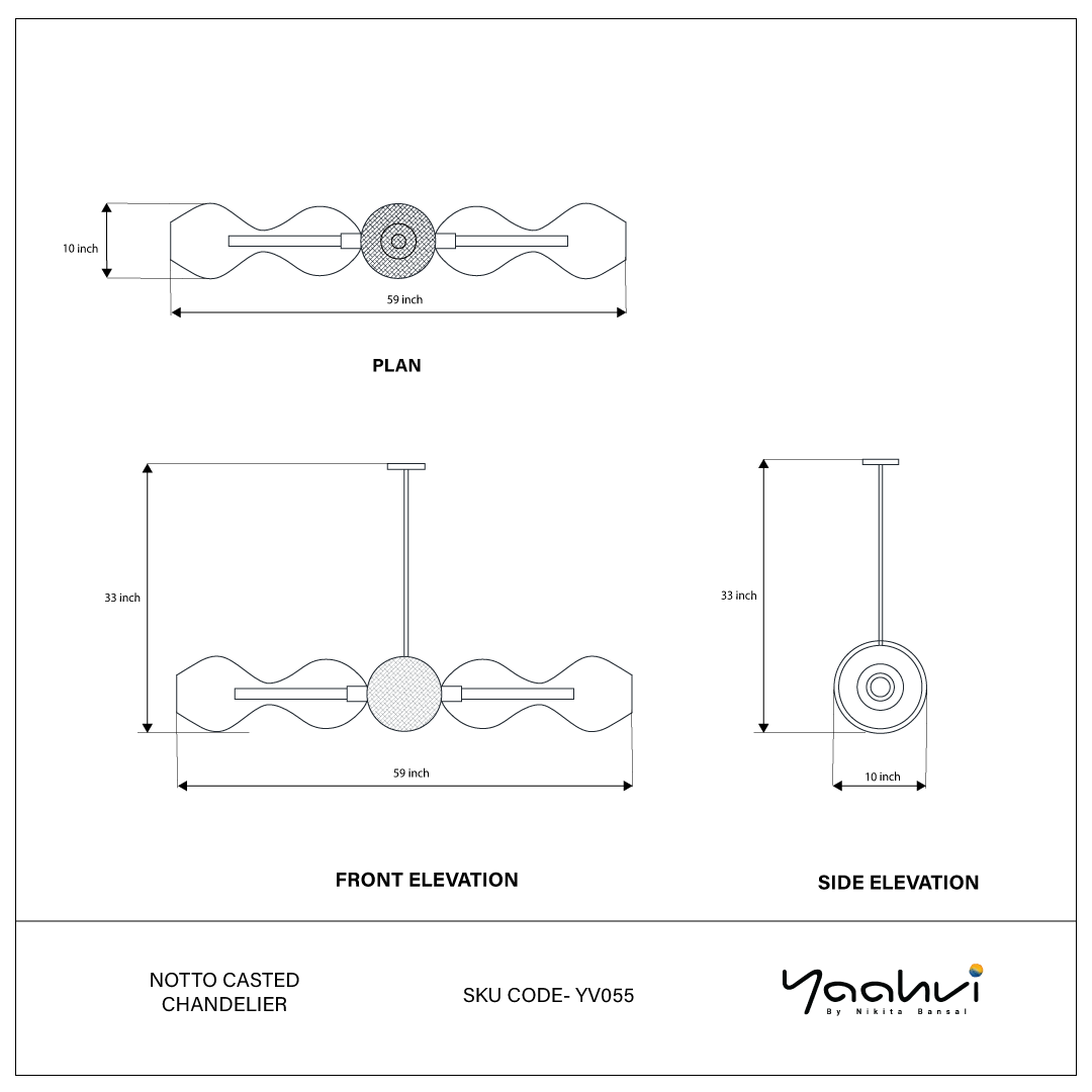 Notto Casted Chandelier