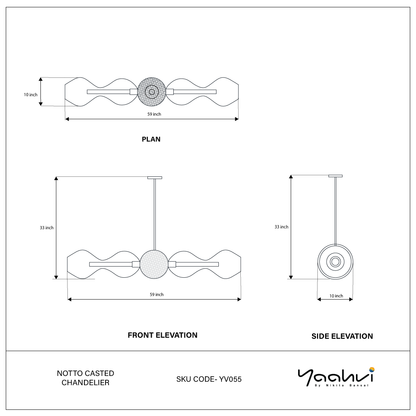 Notto Casted Chandelier