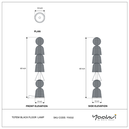 Totem Black Floor Lamp