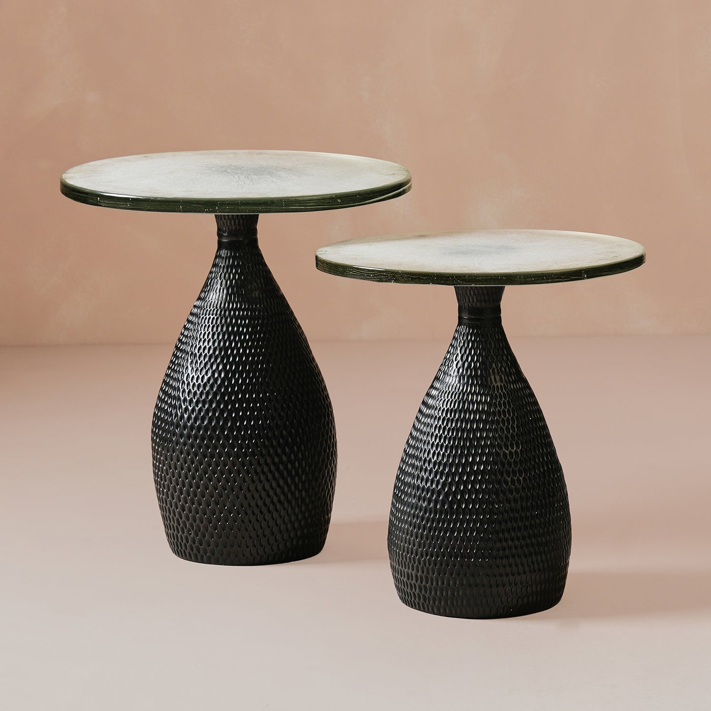 Bella Black Repoussed Table Large