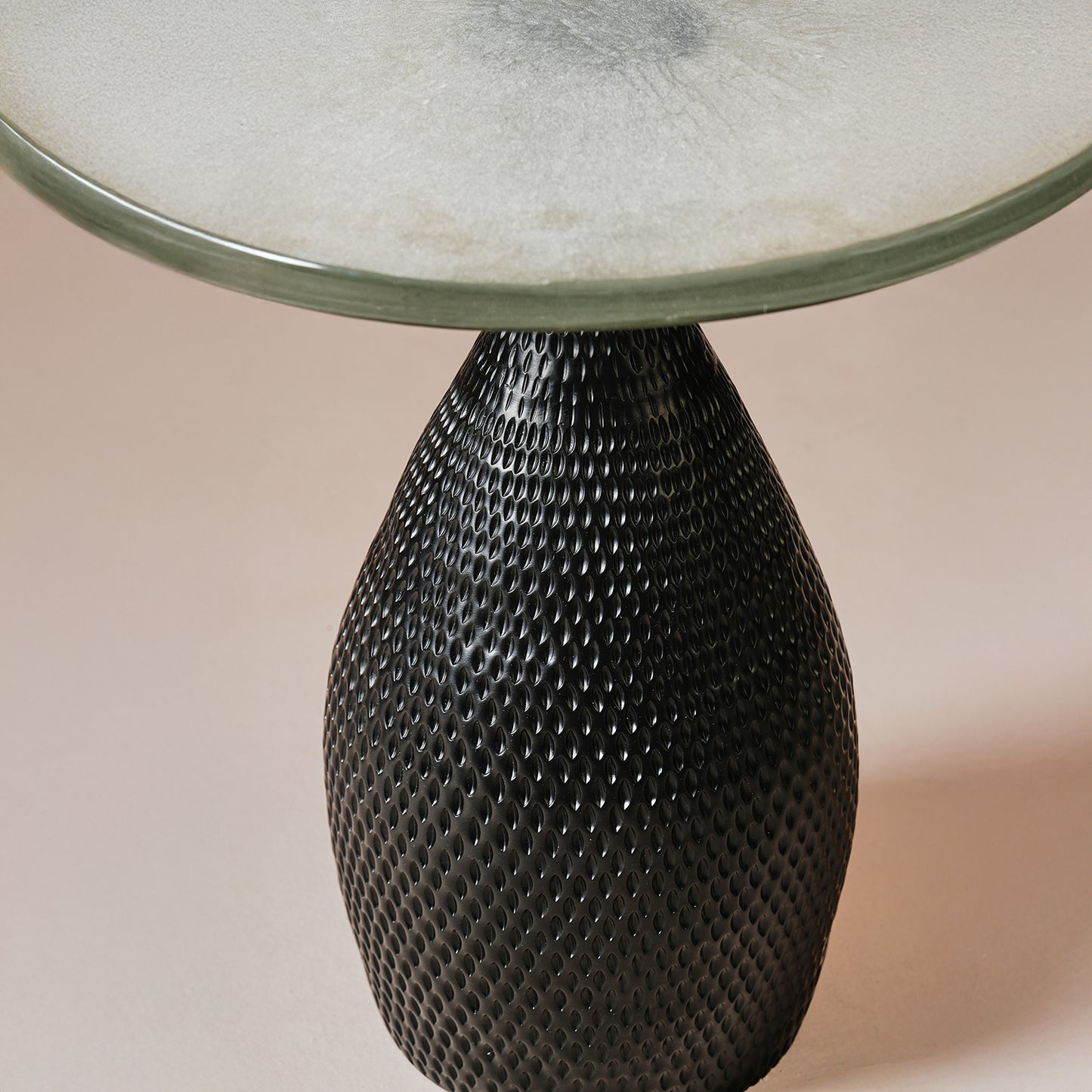 Bella Black Repoussed Table Large