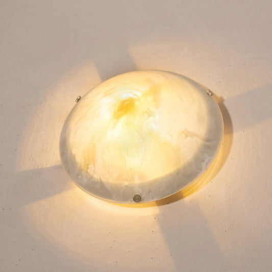 Bella White Dome Wall Lamp Small