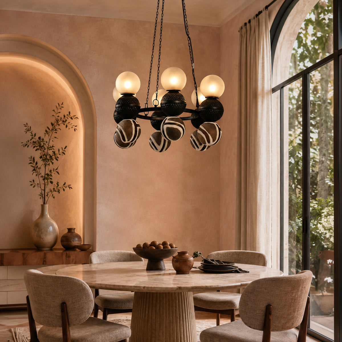 Buy Yaahvi by Nikita Bansal Lagori Chandelier Small - Contemporary & Handcrafted Chandelier Online India