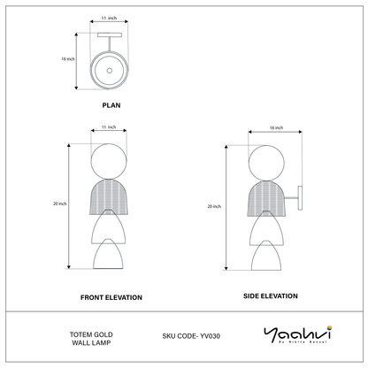 Totem Gold Wall Lamp