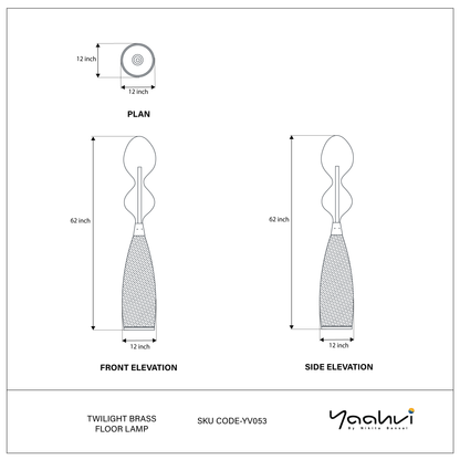 Twilight Brass Floor Lamp