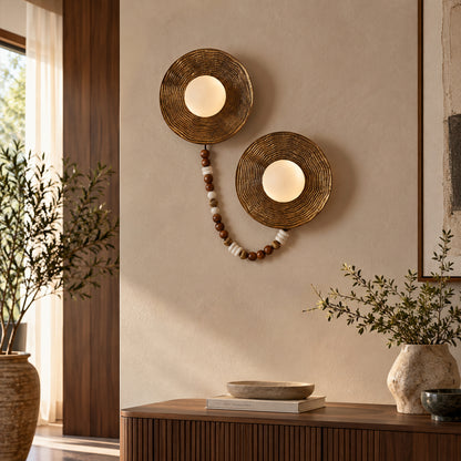 Buy Yaahvi by Nikita Bansal Virga Dual Disc Wall Lamp - Contemporary & Handcrafted Wall Lamps Online India