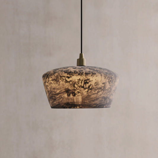 Bella Black Trapezoid Hanging Lamp