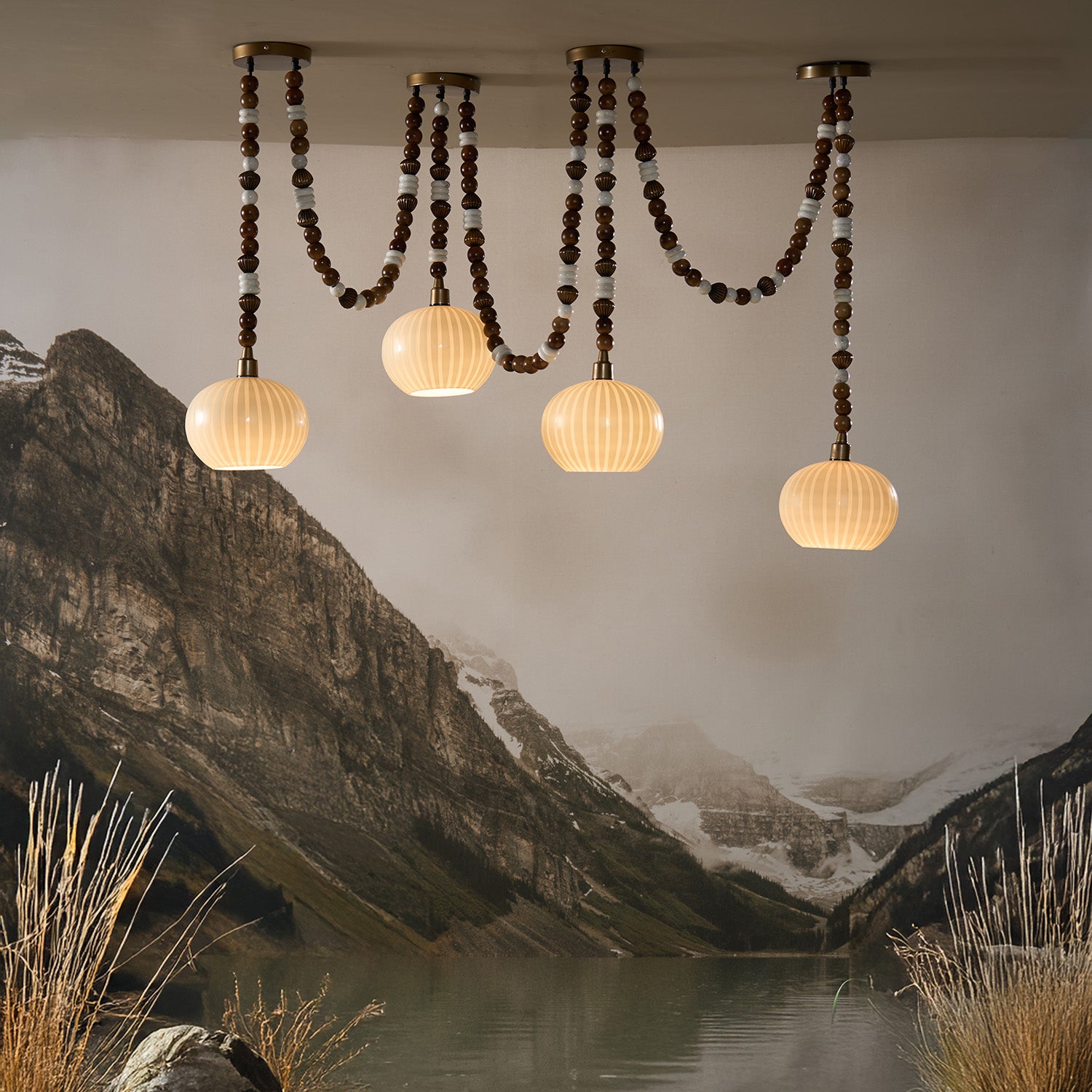 Buy Yaahvi by Nikita Bansal Dhara White and Gold Chandelier - Contemporary & Handcrafted Chandelier Online India