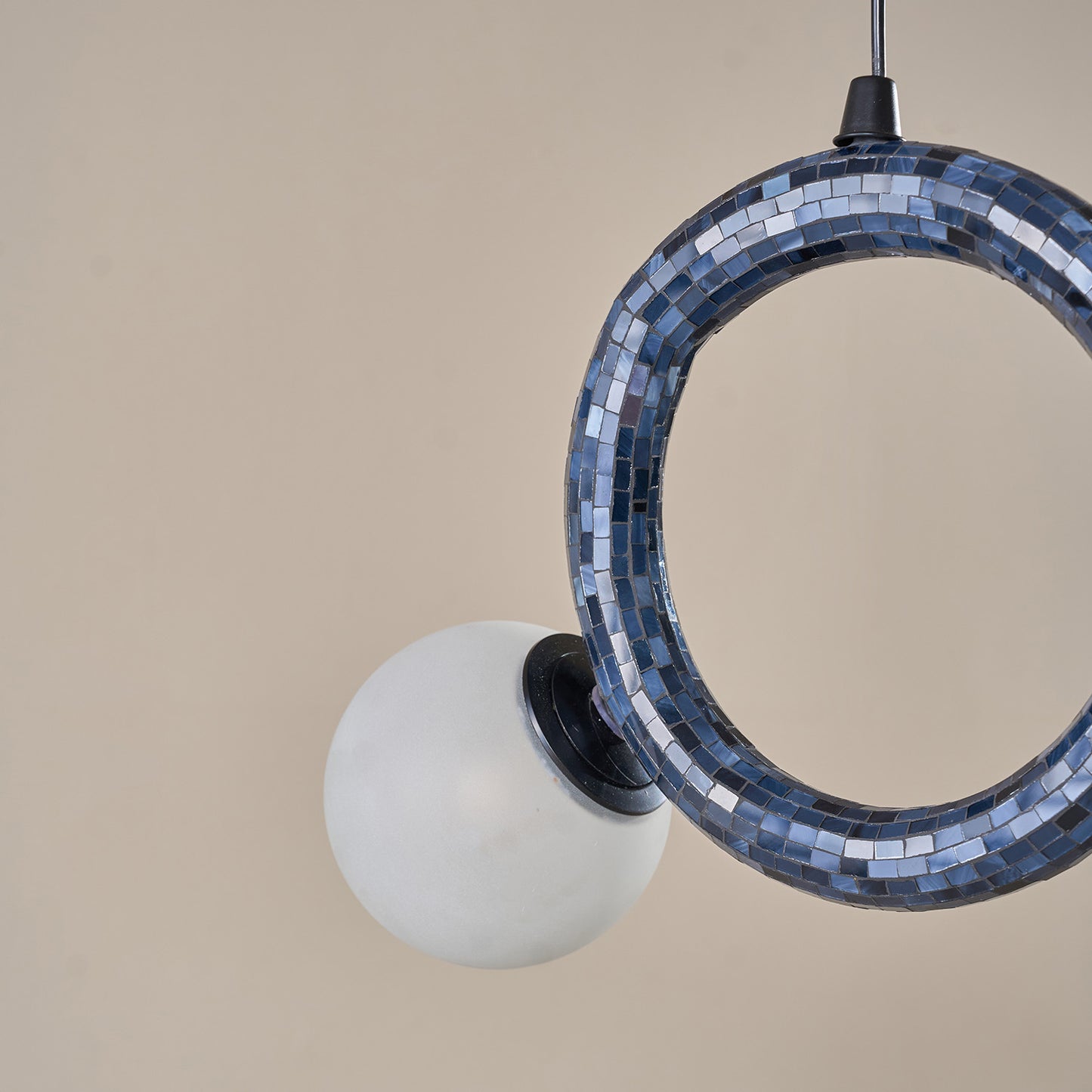 Buy Yaahvi by Nikita Bansal Reva Small Ring Hanging Lamp - Contemporary & Handcrafted Hanging Lamps Online India