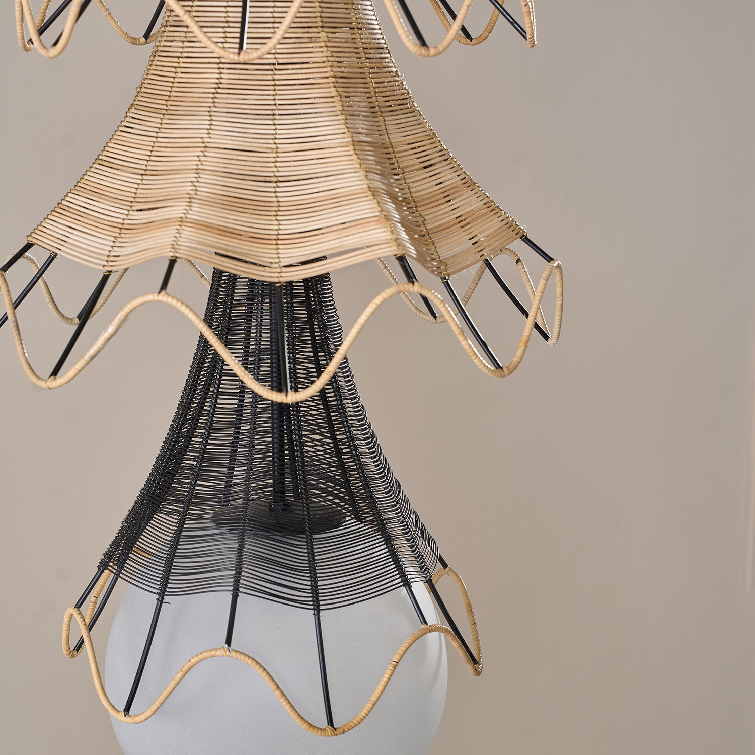 Buy Yaahvi by Nikita Bansal Lehar Cluster of 3 Hanging Lamp - Contemporary & Handcrafted Hanging Lamps Online India