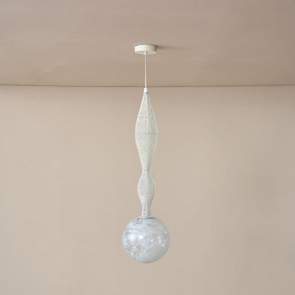 Buy Yaahvi by Nikita Bansal Dawn Small White Hanging Lamp - Contemporary & Handcrafted Hanging Lamps Online India